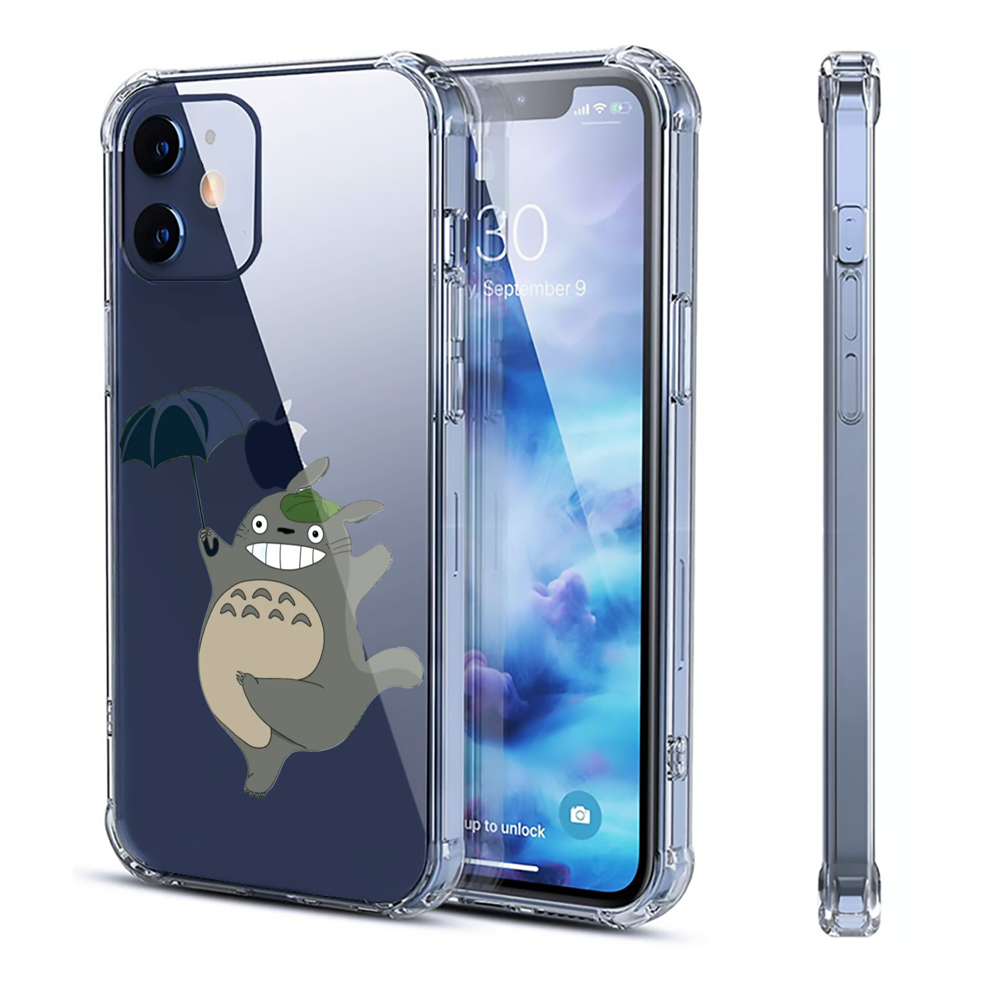 （画像用） となりのトトロ 草壁メイ 草壁サツキ My Neighbor Totoro Satsuki Kusakabe Mei Kusakabe 【iPhone 12シリーズ対応】透明スマホケース（クリアソフトケース）